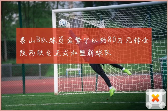 泰山B队球员孟繁宁以约80万元转会陕西联合正式加盟新球队
